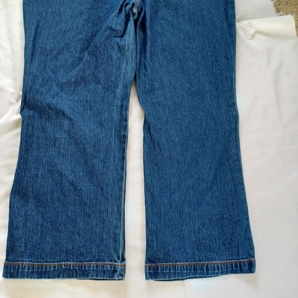 Khazana Jeans Straight Leg Dark Wash Stretch Highrise Curvy Plus Size 24W - Picture 6 of 14